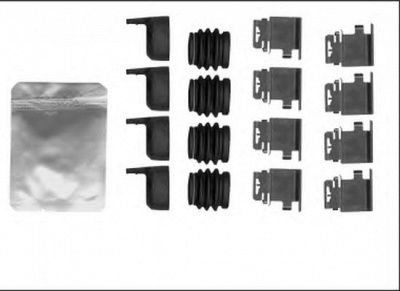 HELLA PAGID 8dz355206001 -  Комплектующие, колодки дискового тормоза